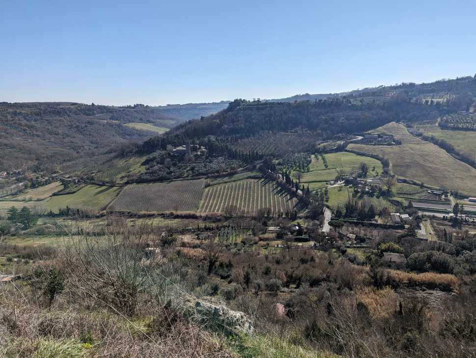 Monasterio visto desde Orvieto